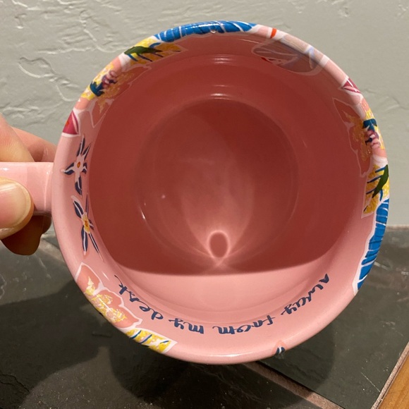 Opalhouse Stoneware Mug Away From My Desk 16 Oz Cockatoo Floral Pink - Picture 5 of 7